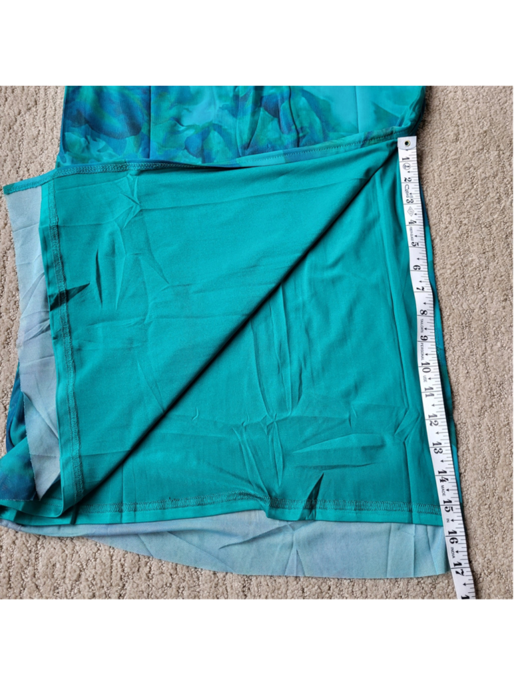 Women’s Green & Blue Floral Long Straight Skirt – Size M – NWOT - Picture 4 of 11
